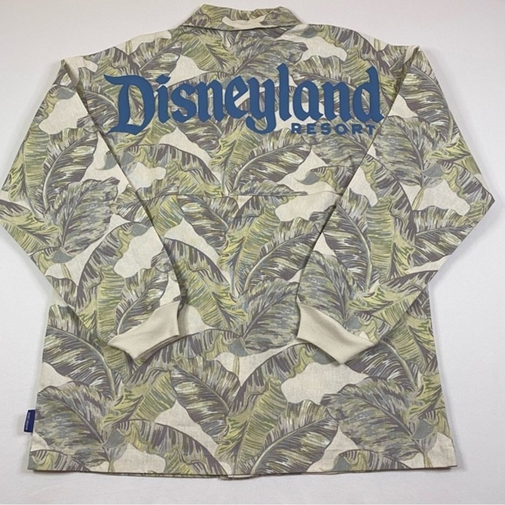 NEW Disneyland Resort Spirit‎ Jersey Mens Small Linen Blend Floral Safari